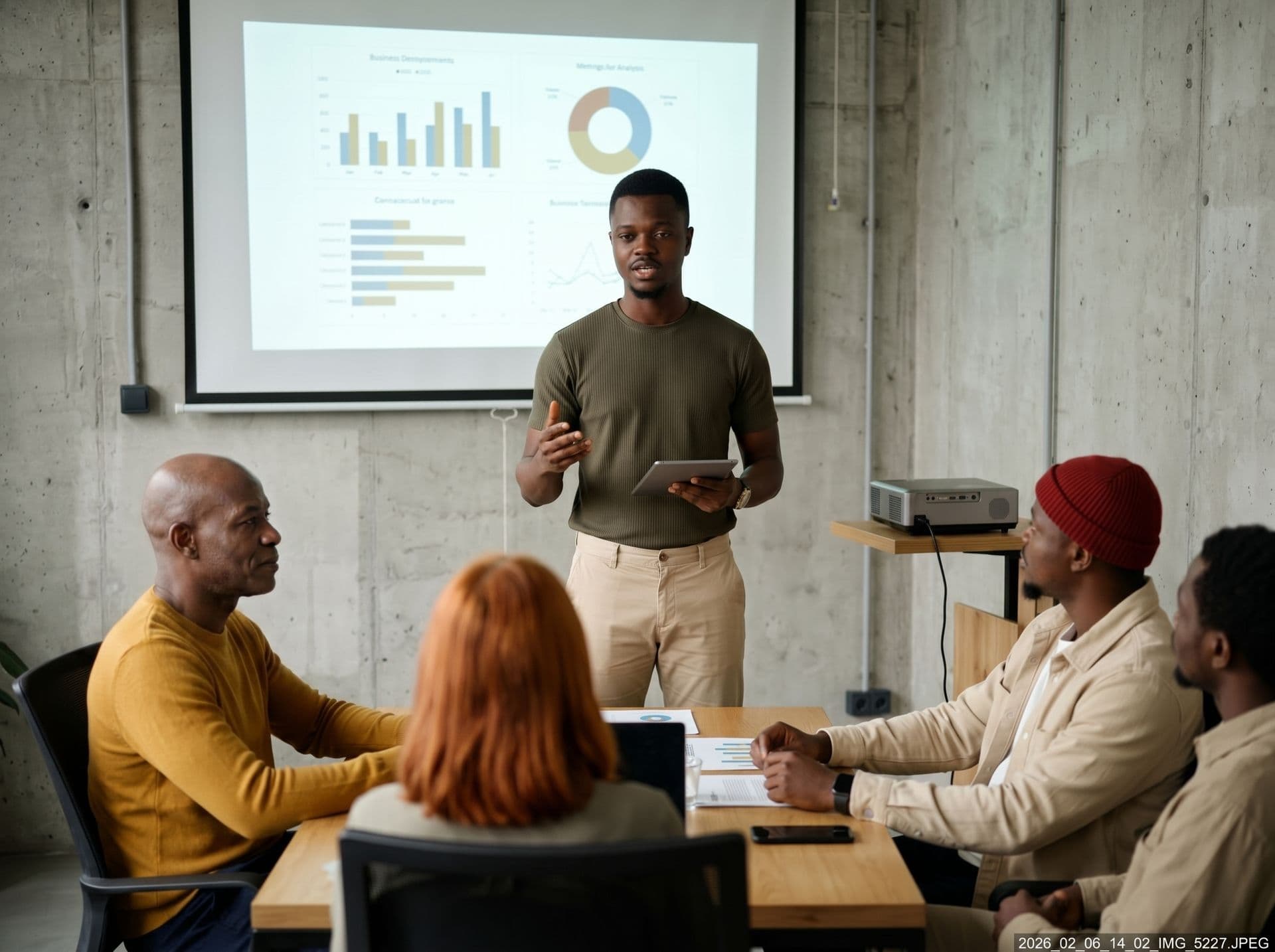 A facilitator presenting to a team in a working session